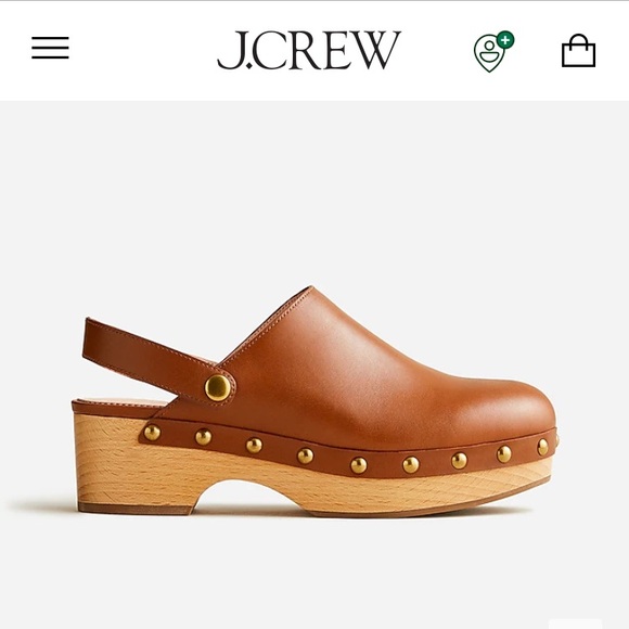 New w Stickers: J Crew Convertible Leather Clog. Size 8 - Picture 2 of 12